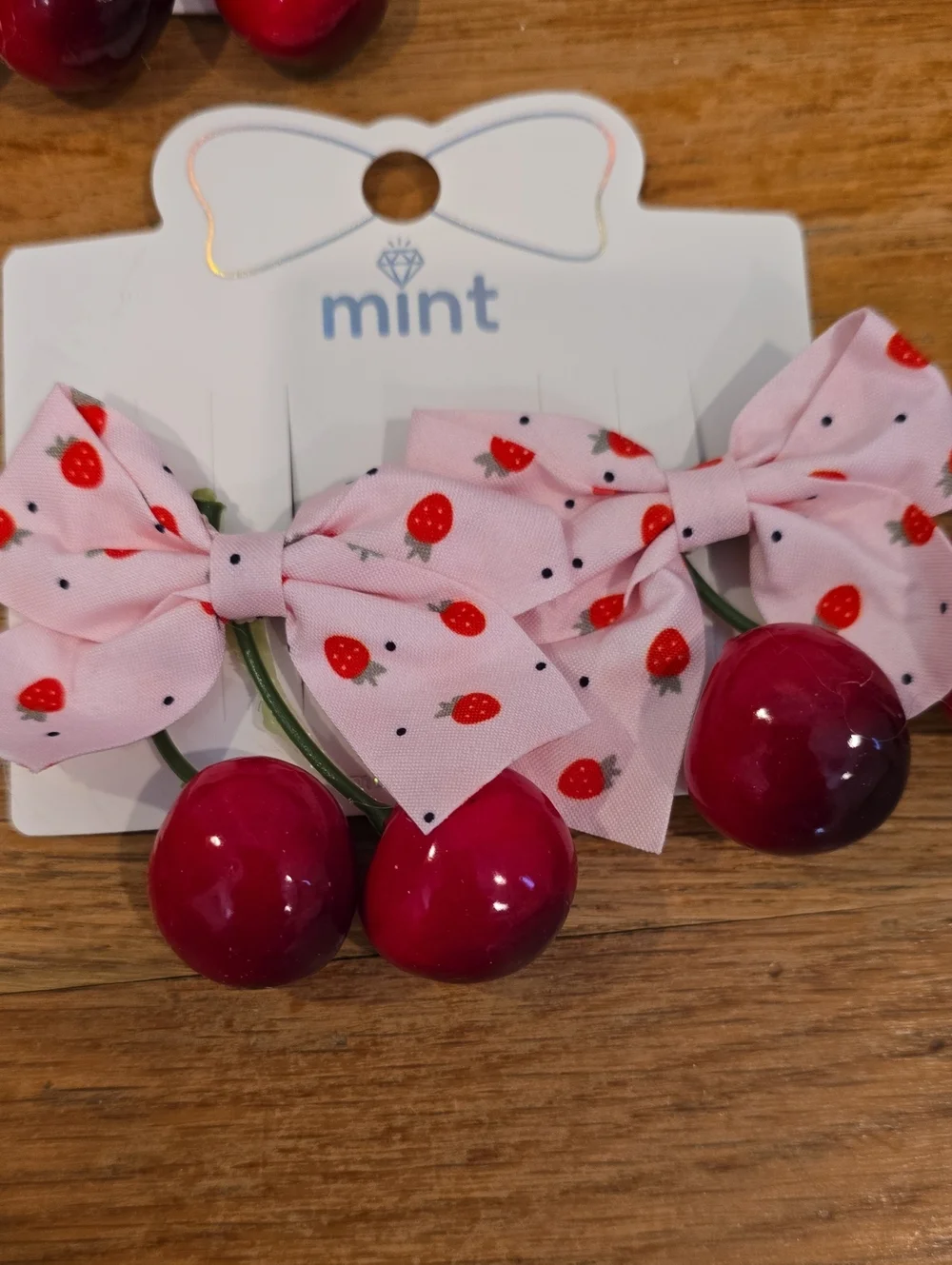 BULK Cherry Bow Barrettes